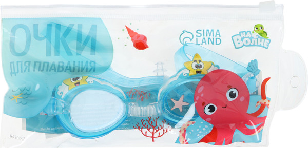 Изображение товара Набор для плавания На волне Морской мир / 9405619 (очки, беруши)