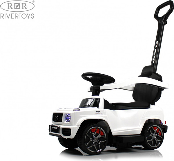 Изображение товара Качалка-каталка RiverToys Mercedes-Benz G63 / Z001ZZ-B (белый бриллиант)