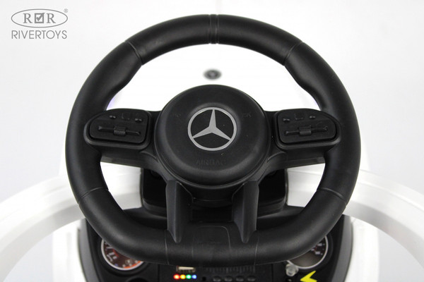 Изображение товара Качалка-каталка RiverToys Mercedes-Benz G63 / Z001ZZ-B (белый бриллиант)