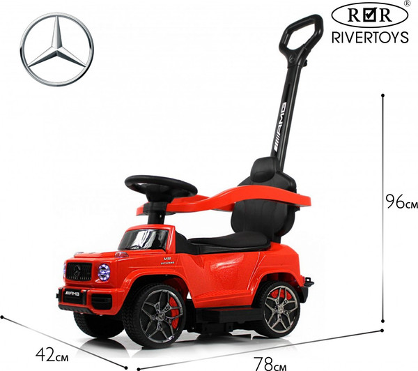Изображение товара Каталка детская RiverToys Mercedes-Benz G63 / Z001ZZ-C (красный бриллиант)