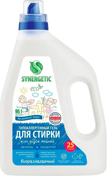 Изображение товара Гель для стирки Synergetic Universal биоразлагаемый (1.5л)