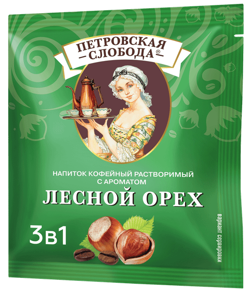 Изображение товара Кофейный напиток Петровская Слобода с ароматом лесного ореха (25x18г)