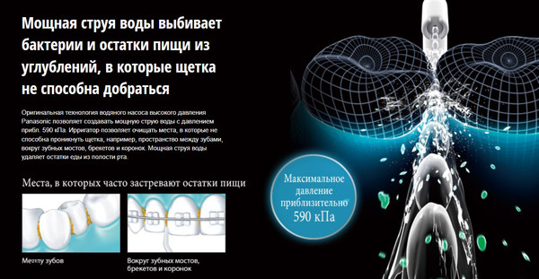 Изображение товара Ирригатор Panasonic Со средством для очистки EW1411H321/ FAZ001/1