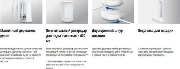 Изображение товара Ирригатор Panasonic Со средством для очистки EW1611W520/ FAZ001/1