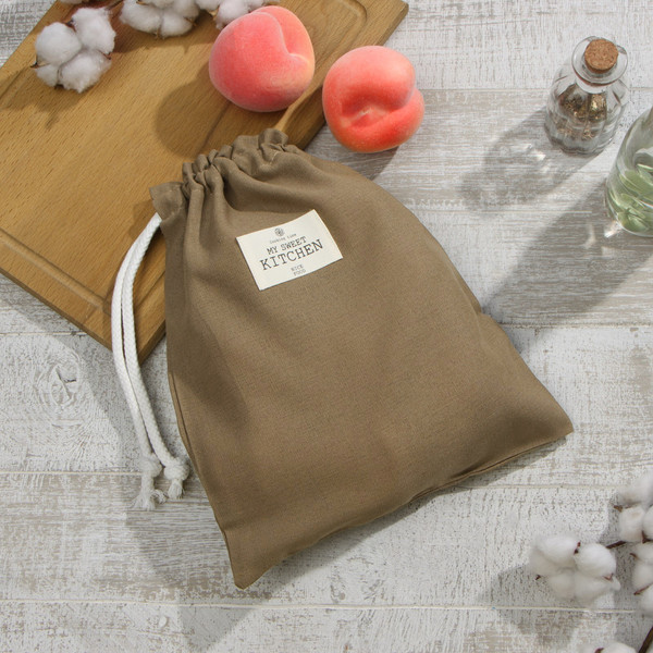 Изображение товара Мешок для хранения Этель Eco / 9631118 (оливковый)