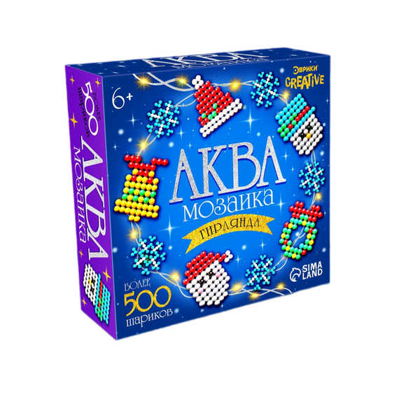 Изображение товара Развивающая игра Эврики Аквамозаика. Новогодняя гирлянда / 10346772