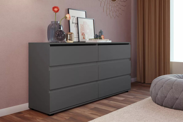 Изображение товара Комод Stolline Somero 6 ящиков / 467.05 (серый)
