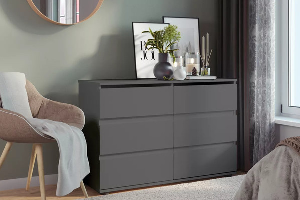 Изображение товара Комод Stolline Somero 6 ящиков / 467.06 (серый)