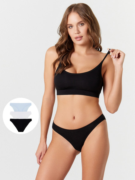 Изображение товара Комплект женских трусов Mark Formelle 412286-3 (р.94, черный)