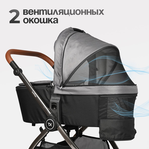 Изображение товара Детская универсальная коляска Tomix Walker Lux 3 в 1 / BD101TRIPLLUX (Grey/Dark Grey)