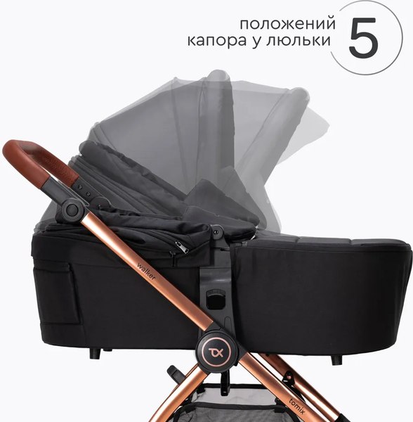 Изображение товара Детская универсальная коляска Tomix Walker Lux 2 в 1 / BD101BLUX (Black/Rose Gold)