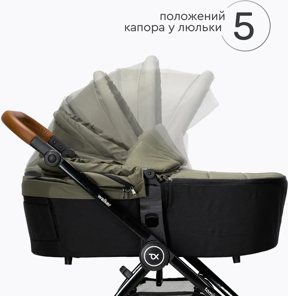 Изображение товара Детская универсальная коляска Tomix Walker Lux 2 в 1 / BD101BLUX (Green/Shinny Black)