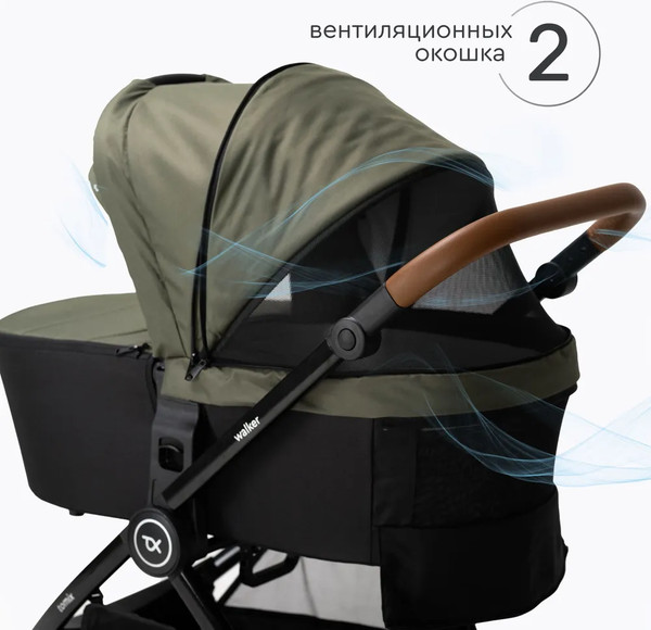 Изображение товара Детская универсальная коляска Tomix Walker Lux 2 в 1 / BD101BLUX (Green/Shinny Black)