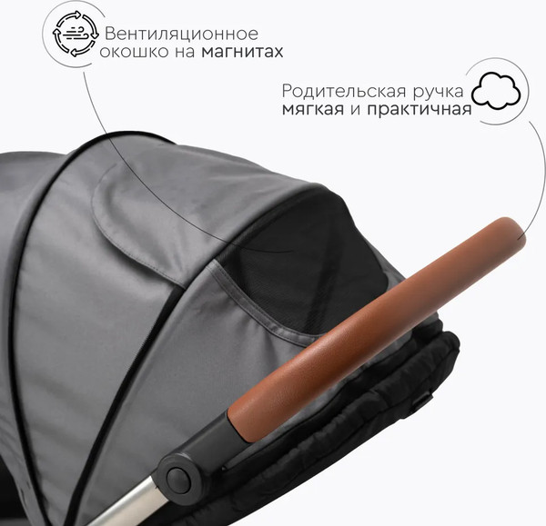 Изображение товара Детская универсальная коляска Tomix Walker Lux 2 в 1 / BD101BLUX (Grey/Dark Grey)