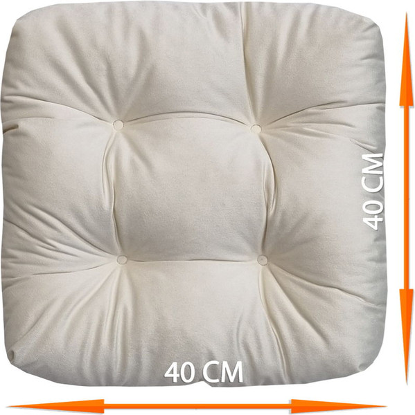 Изображение товара Подушка на стул MATEX Velours / 49-456 (молочный)