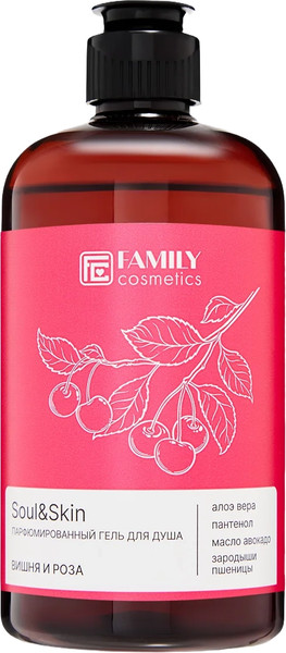 Изображение товара Гель для душа Family Cosmetics Вишня и Роза (470мл)