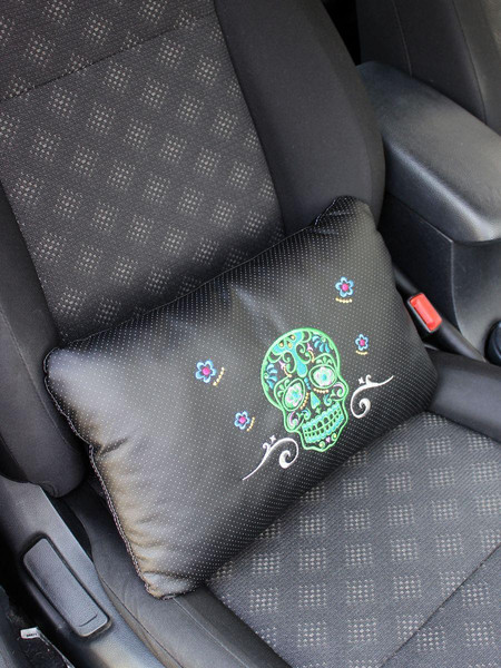 Изображение товара Подушка для автомобиля MATEX Черепа / 27-690 (зеленый)