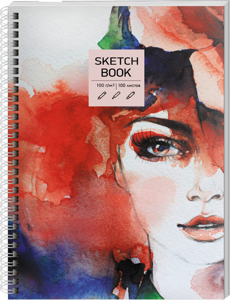 Изображение товара Скетчбук Paper Art Kids Sketchbook. Акварельный портрет / ТС51004822