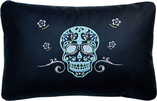 Изображение товара Подушка для автомобиля MATEX Черепа / 27-713 (голубой)