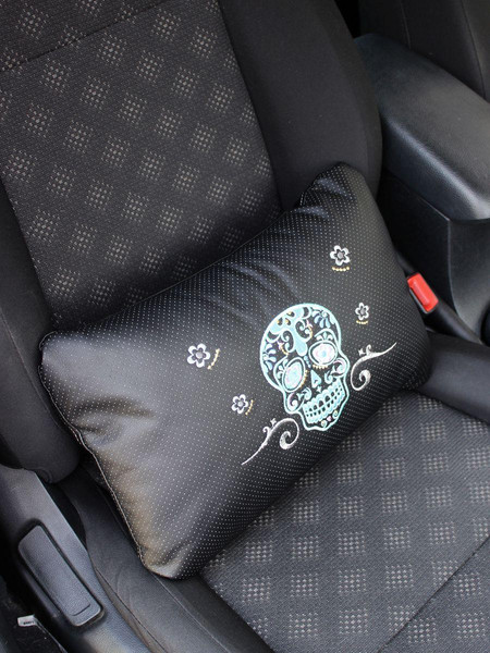 Изображение товара Подушка для автомобиля MATEX Черепа / 27-713 (голубой)