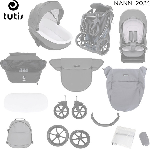 Изображение товара Детская универсальная коляска Tutis Nanni 2 в 1 / 1532118 (White Painting)