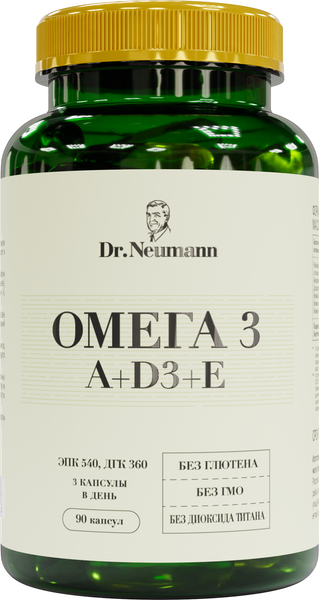 Изображение товара Комплексная пищевая добавка Dr.Neumann Omega 3+A+D3+E (90 капсул)
