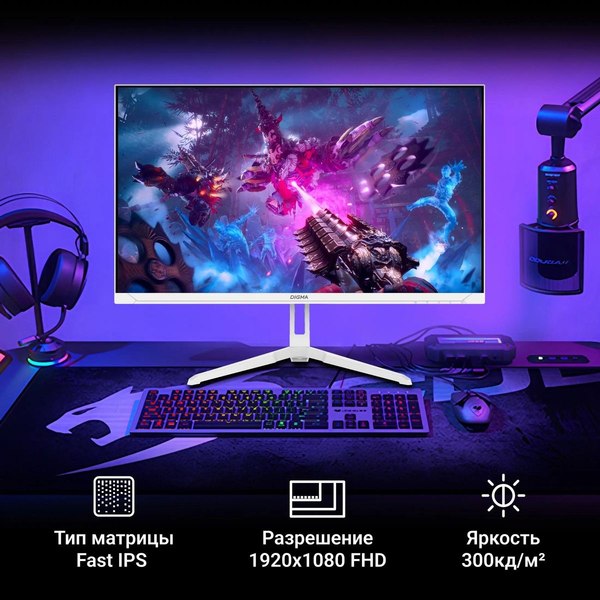 Изображение товара Монитор Digma Overdrive 24P410F / DM24SG03 (белый)