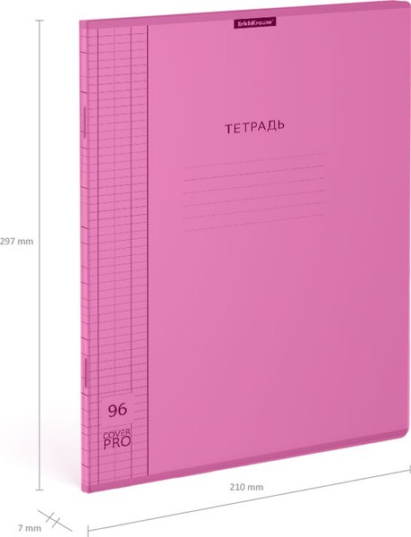 Изображение товара Тетрадь Erich Krause Классика CoverPrо Neon / 56422 (96л, розовый)