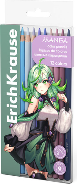 Изображение товара Набор цветных карандашей Erich Krause Manga / 61807 (12цв)