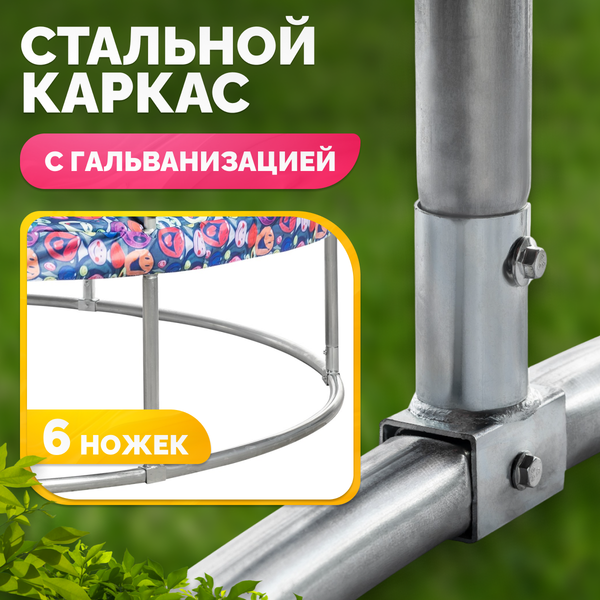 Изображение товара Батут Sundays Favorite Premium 6FT (смайл, с сеткой)