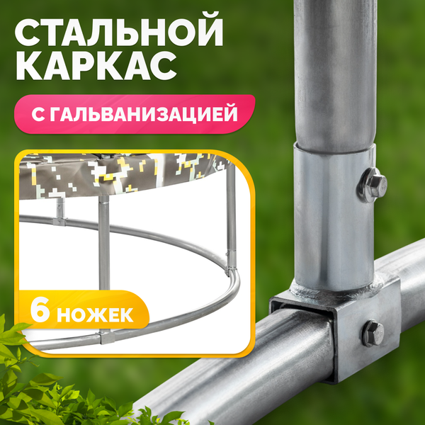 Изображение товара Батут Sundays Favorite Premium 8FT (квадраты, с сеткой, с лестницей)