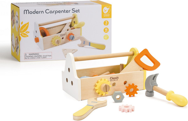 Изображение товара Набор инструментов игрушечный Classic World Маленький столяр CW20178