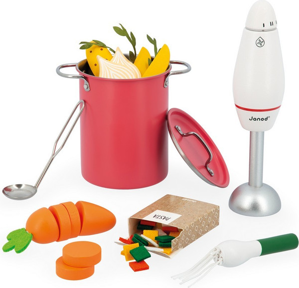 Изображение товара Набор игрушечной посуды Janod Готовим суп J06634