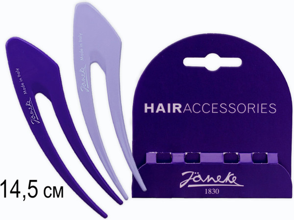 Изображение товара Набор заколок для волос Janeke Hair Clip JG49020 VIA (2шт, фиолетовый/сирень)