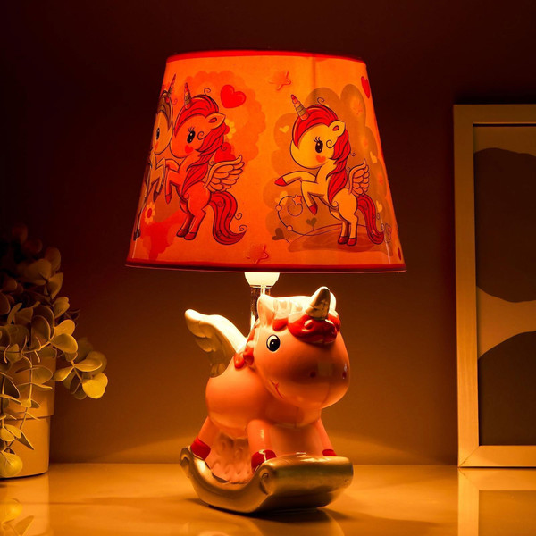 Изображение товара Прикроватная лампа Risalux Единорог 3923380 (розовый)