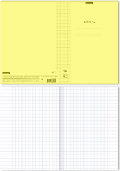 Изображение товара Тетрадь Erich Krause Классика CoverPrо Neon / 56421 (96л, желтый)