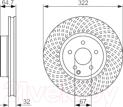 Изображение товара Тормозной диск Bosch 0986479652