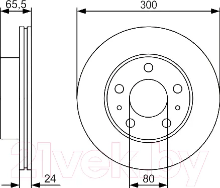 Изображение товара Тормозной диск Bosch 0986479R86