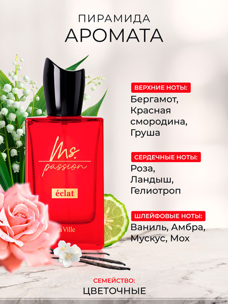 Изображение товара Парфюмерная вода La Ville Ms. Passion Eclat (75мл)