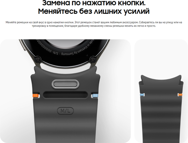 Изображение товара Ремешок для умных часов Samsung Sport Band для Galaxy Watch 7 M/L / ET-SNL31LOEGRU (оранжевый)