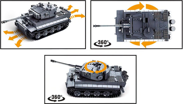 Изображение товара Конструктор управляемый Sluban Механо. Немецкий танк Tiger M38-B0851 / 9590275 (814эл)