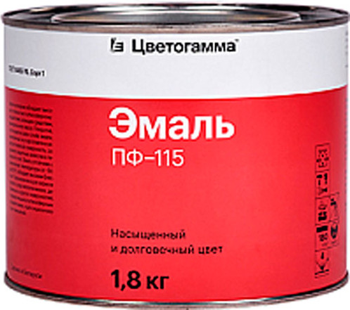 Изображение товара Эмаль Цветогамма ПФ-115 ГОСТ (1.8кг, белый)