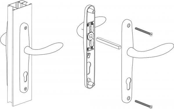 Изображение товара Ручка дверная No Brand НГ 85.70.30.04 8019 (коричневый)