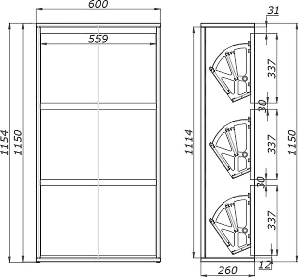 Изображение товара Тумба для обуви ЗОВ Токио SC60WW3S