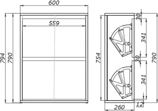 Изображение товара Тумба для обуви ЗОВ Токио SC60WW2S