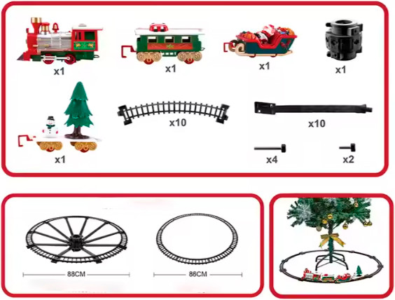 Изображение товара Железная дорога игрушечная Labalu Рождественский поезд на елку / 288