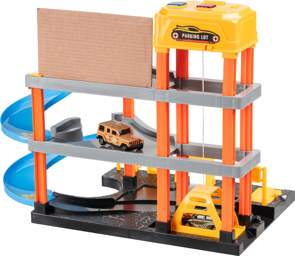 Изображение товара Паркинг игрушечный Labalu 3-уровневый с дорогой и автомобилями / P9488A-1 (желтый, 2 машинки)