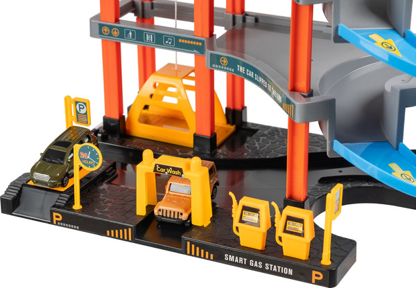 Изображение товара Паркинг игрушечный Labalu 3-уровневый с дорогой и автомобилями / P9488A-1 (желтый, 2 машинки)