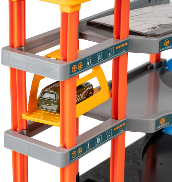 Изображение товара Паркинг игрушечный Labalu 3-уровневый с дорогой и автомобилями / P9488A-1 (желтый, 2 машинки)