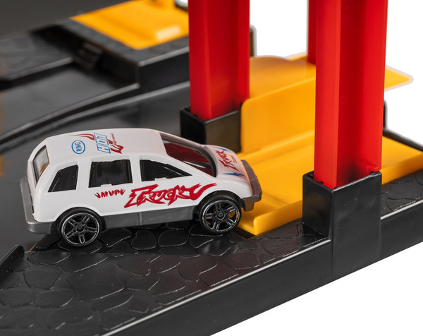 Изображение товара Паркинг игрушечный Labalu 3-уровневый с дорогой и автомобилями / P3488A-1 (красный, 3 машинки)